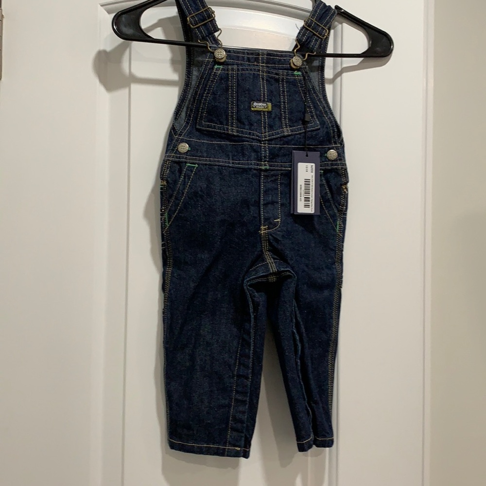 Baby kith x okb denim overall vintage blue